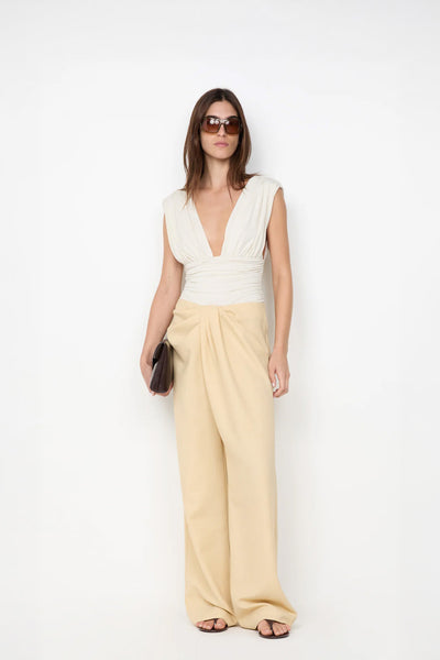 BEC + BRIDGE - CLEMENTINE GATHERED TOP - VANILLA - PERTH BOUTIQUE - AUSTRALIAN BOUTIQUE - WA BOUTIQUE - INTERNATIONAL SHIPPING - USA SHIPPING - PERTH STORES - PERTH STORE - AUSTRALIA - WA - WESTER AUSTRALIA - WOMENS FASHION - FASHION - CLOTHING - WA STOCKIST - PERTH STOCKIST - AUSTRALIAN STOCKIST - STOCKIST