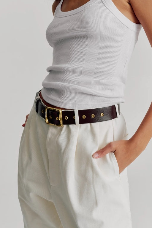 BRIE LEON - EVERYDAY BELT - CHOCOLATE