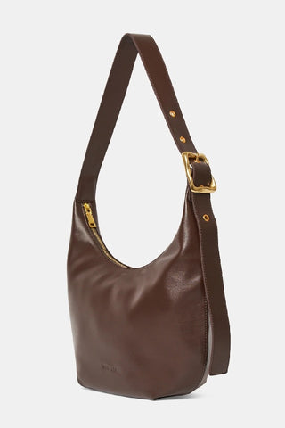 BRIE LEON - LARGE EVERYDAY CROISSANT BUCKLE BAG -  CHOCOLATE