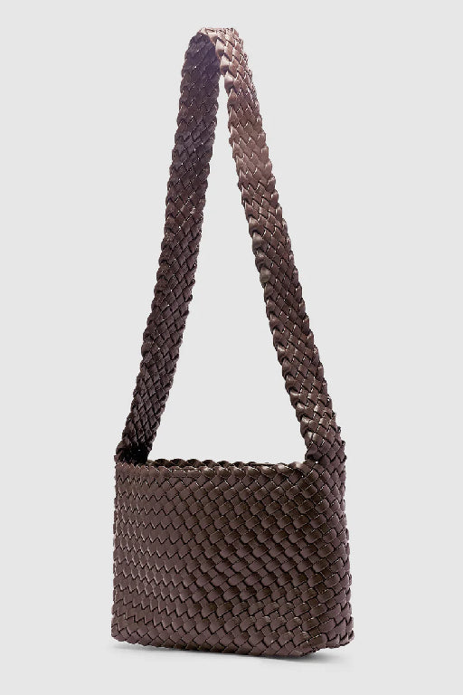 BRIE LEON - LUCA WOVEN CROSSBODY BAG - CHOCOLATE - PERTH BOUTIQUE - AUSTRALIAN BOUTIQUE - WA BOUTIQUE - INTERNATIONAL SHIPPING - USA SHIPPING - PERTH STORES - PERTH STORE - AUSTRALIA - WA - WESTER AUSTRALIA - WOMENS FASHION - FASHION - CLOTHING - WA STOCKIST - PERTH STOCKIST - AUSTRALIAN STOCKIST - STOCKIST
