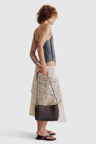 BRIE LEON - LUCA WOVEN CROSSBODY BAG - CHOCOLATE - PERTH BOUTIQUE - AUSTRALIAN BOUTIQUE - WA BOUTIQUE - INTERNATIONAL SHIPPING - USA SHIPPING - PERTH STORES - PERTH STORE - AUSTRALIA - WA - WESTER AUSTRALIA - WOMENS FASHION - FASHION - CLOTHING - WA STOCKIST - PERTH STOCKIST - AUSTRALIAN STOCKIST - STOCKIST
