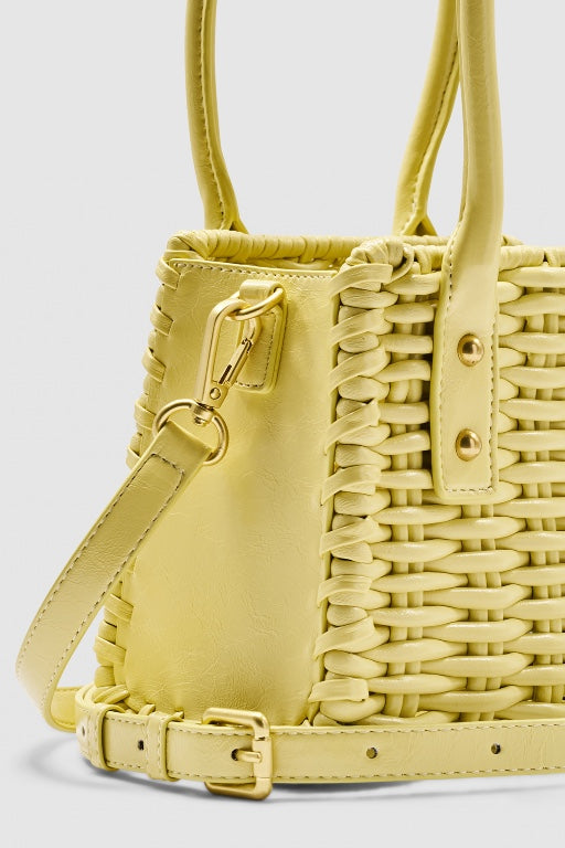 SHOP BRIE LEON - PALOMA BASKET BAG - ARTICHOKE GLOSSY
