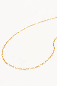BY CHARLOTTE - 18K GOLD VERMEIL 19" MIXED LINK CHAIN NECKLACE