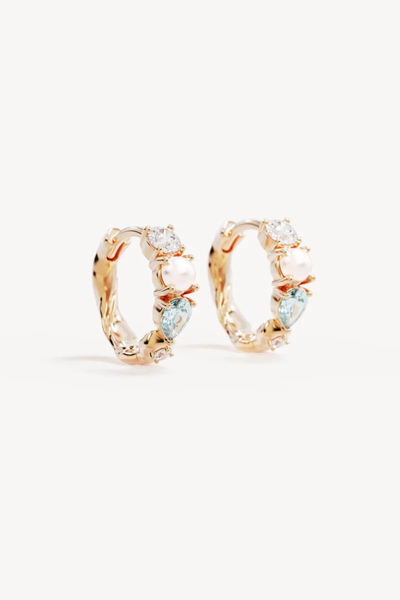 SHOP BY CHARLOTTE BREATHE IN STILLNESS HOOPS  IN GOLD ONLINE