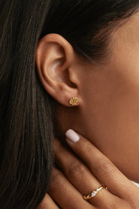 BY CHARLOTTE - BY THE SHORE SHELL STUD EARRINGS - GOLD - PERTH STOCKIST - AUSTRALIAN STOCKIST - WA STOCKIST - AUSTRALIA STOCKIST - AUS STOCKIST - PERTH BOUTIQUE - WA BOUTIQUE - AUS BOUTIQUE - AUSTRALIA BOUTIQUE 