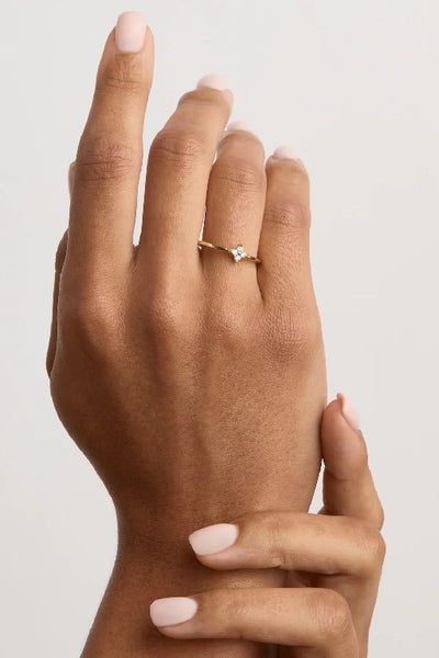 BY CHARLOTTE - CRYSTAL BLOOM RING - GOLD - PERTH STOCKIST - AUSTRALIAN STOCKIST - WA STOCKIST - AUSTRALIA STOCKIST - AUS STOCKIST - PERTH BOUTIQUE - WA BOUTIQUE - AUS BOUTIQUE - AUSTRALIA BOUTIQUE 