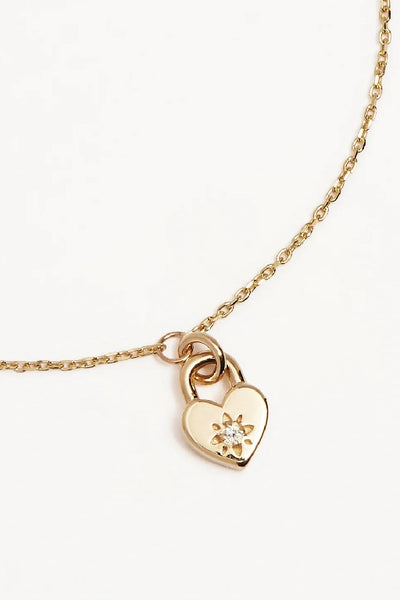 BY CHARLOTTE - CRYSTAL LOTUS HEART PADLOCK BRACELET - GOLD - PERTH STOCKIST - AUSTRALIAN STOCKIST - WA STOCKIST - AUSTRALIA STOCKIST - AUS STOCKIST - PERTH BOUTIQUE - WA BOUTIQUE - AUS BOUTIQUE - AUSTRALIA BOUTIQUE