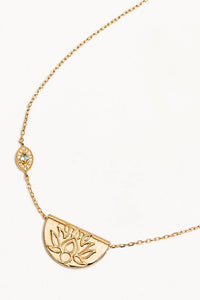 BY CHARLOTTE - EYE OF PEACE LOTUS NECKLACE