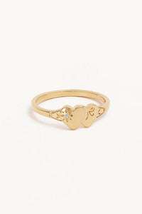 BY CHARLOTTE - FOREVER INTERTWINED HEART SIGNET RING  - GOLD - PERTH STOCKIST - AUSTRALIAN STOCKIST - WA STOCKIST - AUSTRALIA STOCKIST - AUS STOCKIST - PERTH BOUTIQUE - WA BOUTIQUE - AUS BOUTIQUE - AUSTRALIA BOUTIQUE 