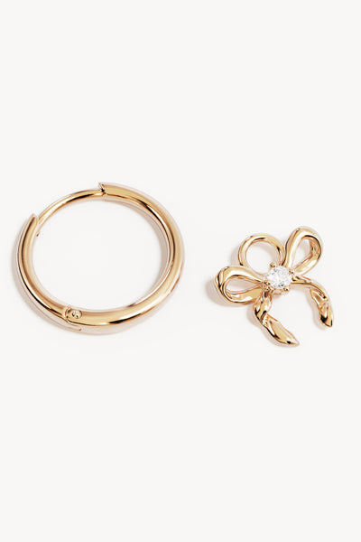BY CHARLOTTE - FOREVER MORE BOW HOOP EARRINGS - GOLD - PERTH BOUTIQUE - AUSTRALIAN BOUTIQUE - WA BOUTIQUE - INTERNATIONAL SHIPPING - USA SHIPPING - PERTH STORES - PERTH STORE - AUSTRALIA - WA - WESTER AUSTRALIA - WOMENS FASHION - FASHION - CLOTHING - WA STOCKIST - PERTH STOCKIST - AUSTRALIAN STOCKIST - STOCKIST