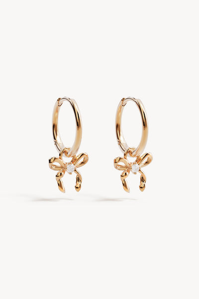 BY CHARLOTTE - FOREVER MORE BOW HOOP EARRINGS - GOLD - PERTH BOUTIQUE - AUSTRALIAN BOUTIQUE - WA BOUTIQUE - INTERNATIONAL SHIPPING - USA SHIPPING - PERTH STORES - PERTH STORE - AUSTRALIA - WA - WESTER AUSTRALIA - WOMENS FASHION - FASHION - CLOTHING - WA STOCKIST - PERTH STOCKIST - AUSTRALIAN STOCKIST - STOCKIST