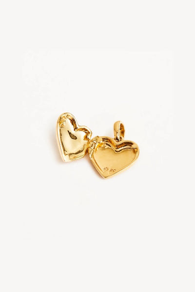 BY CHARLOTTE - HEART LOTUS LOCKET PENDANT - PERTH STOCKIST