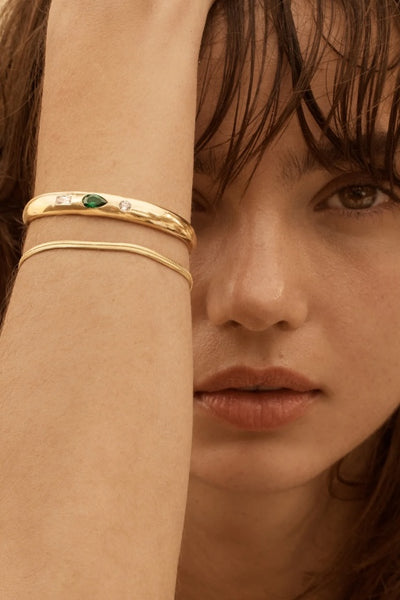 BY CHARLOTTE - HERRINGBONE CHAIN BRACELET - GOLD