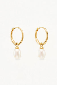 BY CHARLOTTE - LIVE IN PEACE PEARL HOOP EARRINGS