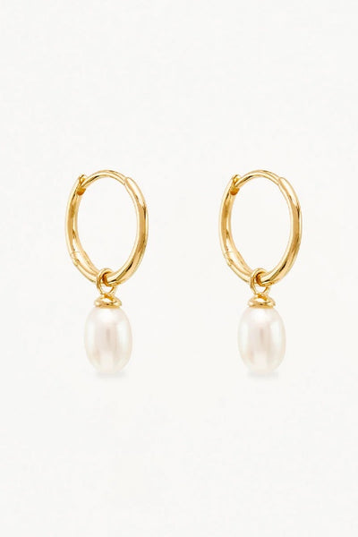 BY CHARLOTTE - LIVE IN PEACE PEARL HOOP EARRINGS