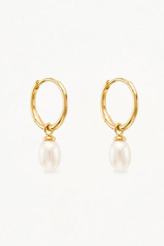 BY CHARLOTTE - LIVE IN PEACE PEARL HOOP EARRINGS