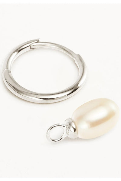 BY CHARLOTTE - LIVE IN PEACE PEARL HOOP EARRINGS