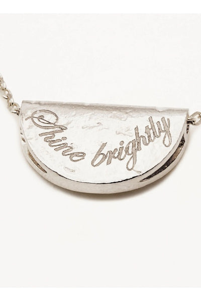 BY CHARLOTTE - LOTUS BIRTHSTONE NECKLACE - SILVER - PERTH STOCKIST