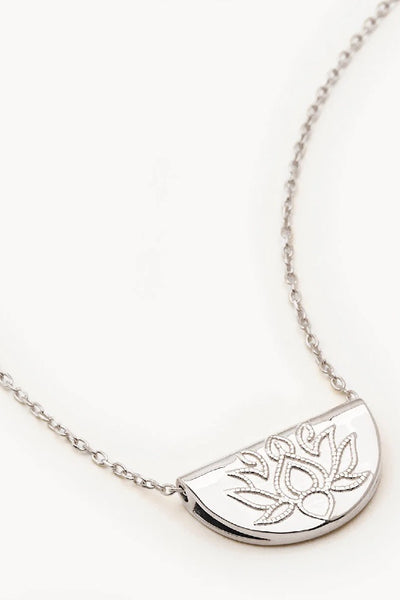 BY CHARLOTTE - LOTUS SHORT NECKLACE SILVER