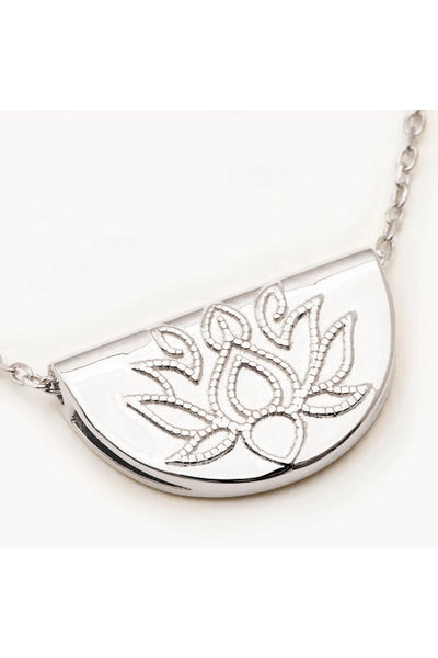 BY CHARLOTTE - LOTUS SHORT NECKLACE SILVER