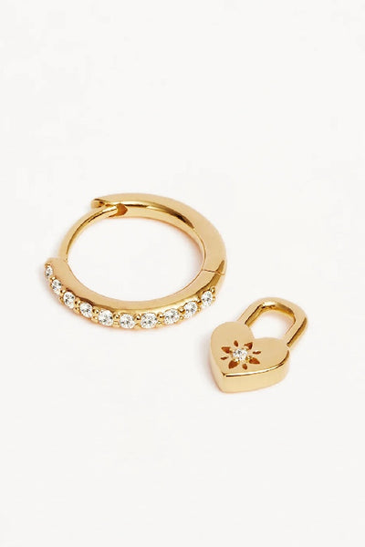 BY CHARLOTTE - LOVE UNLOCKED PADLOCK HOOPS - GOLD - PERTH STOCKIST - AUSTRALIAN STOCKIST - WA STOCKIST - AUSTRALIA STOCKIST - AUS STOCKIST - PERTH BOUTIQUE - WA BOUTIQUE - AUS BOUTIQUE - AUSTRALIA BOUTIQUE