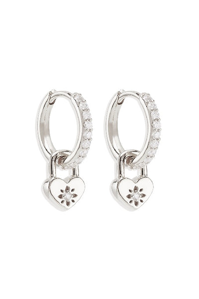 BY CHARLOTTE - LOVE UNLOCKED PADLOCK HOOPS - SILVER - PERTH STOCKIST - AUSTRALIAN STOCKIST - WA STOCKIST - AUSTRALIA STOCKIST - AUS STOCKIST - PERTH BOUTIQUE - WA BOUTIQUE - AUS BOUTIQUE - AUSTRALIA BOUTIQUE