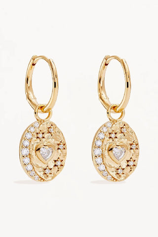 BY CHARLOTTE - LOVE YOU TO THE MOON AND BACK HOOP EARRINGS - GOLD - PERTH STOCKIST - AUSTRALIAN STOCKIST - WA STOCKIST - AUSTRALIA STOCKIST - AUS STOCKIST - PERTH BOUTIQUE - WA BOUTIQUE - AUS BOUTIQUE - AUSTRALIA BOUTIQUE 