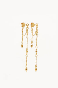 BY CHARLOTTE - LUCK AND LOVE CHAIN EARRINGS
