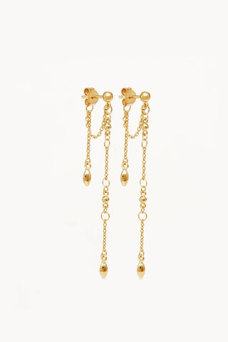BY CHARLOTTE - LUCK AND LOVE CHAIN EARRINGS