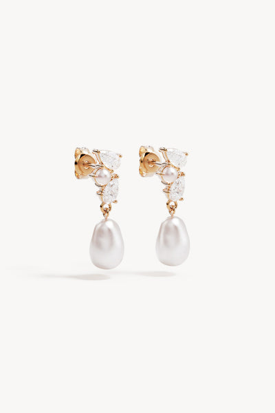 BY CHARLOTTE - MOMENTS IN TIME PEARL DROP EARRINGS - GOLD - PERTH BOUTIQUE - AUSTRALIAN BOUTIQUE - WA BOUTIQUE - INTERNATIONAL SHIPPING - USA SHIPPING - PERTH STORES - PERTH STORE - AUSTRALIA - WA - WESTER AUSTRALIA - WOMENS FASHION - FASHION - CLOTHING - WA STOCKIST - PERTH STOCKIST - AUSTRALIAN STOCKIST - STOCKIST
