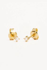BY CHARLOTTE - MOONLIGHT PEARL STUD EARRINGS