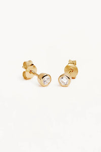 BY CHARLOTTE - RADIANT CRYSTAL STUD EARRINGS - GOLD  - PERTH STOCKIST - AUSTRALIAN STOCKIST - WA STOCKIST - AUSTRALIA STOCKIST - AUS STOCKIST - PERTH BOUTIQUE - WA BOUTIQUE - AUS BOUTIQUE - AUSTRALIA BOUTIQUE 