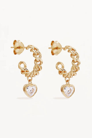 BY CHARLOTTE - RADIANT HEART CURB HOOP EARRINGS - GOLD - PERTH STOCKIST - AUSTRALIAN STOCKIST - WA STOCKIST - AUSTRALIA STOCKIST - AUS STOCKIST - PERTH BOUTIQUE - WA BOUTIQUE - AUS BOUTIQUE - AUSTRALIA BOUTIQUE 