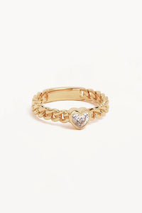 BY CHARLOTTE - RADIANT HEART ENGRAVABLE RING - GOLD - PERTH STOCKIST - AUSTRALIAN STOCKIST - WA STOCKIST - AUSTRALIA STOCKIST - AUS STOCKIST - PERTH BOUTIQUE - WA BOUTIQUE - AUS BOUTIQUE - AUSTRALIA BOUTIQUE 