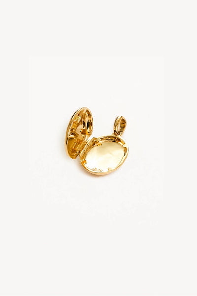 BY CHARLOTTE - ROUNDED LOTUS LOCKET PENDANT - PERTH STOCKIST