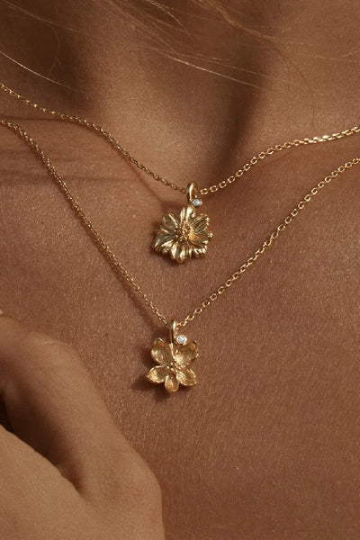 BY CHARLOTTE - BIRTH FLOWER NECKLACE - GOLD