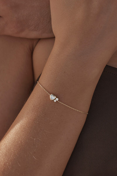 BY CHARLOTTE - DREAM LOVER HEART BRACELET - GOLD