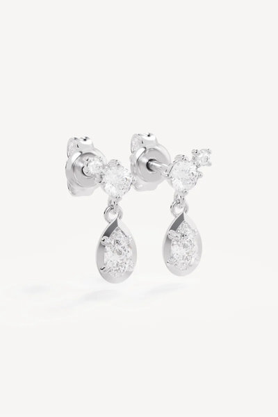 SHOP BY CHARLOTTE QUIET RADIANCE DROP STUD EARRINGS IN STERLING SILVER ONLINE