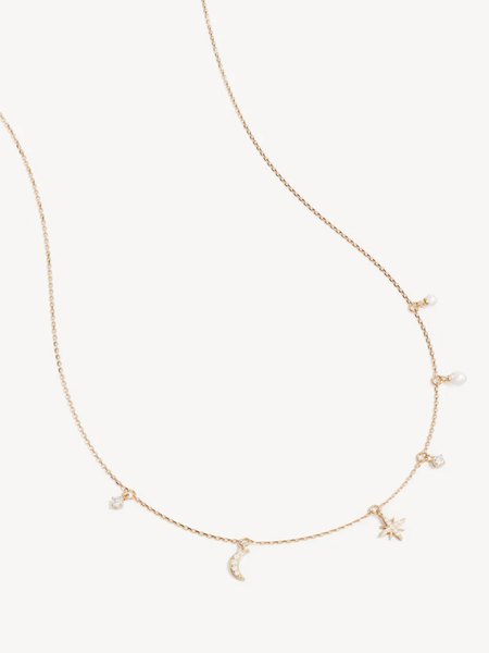 By Charlotte 18k Gold Vermeil Celestial Skies Charm Choker