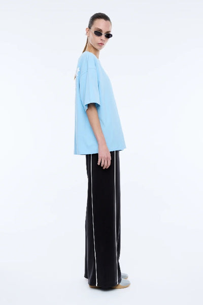 ENA PELLY - 1984 TEE - LIGHT BLUE - PERTH BOUTIQUE - AUSTRALIAN BOUTIQUE - WA BOUTIQUE - INTERNATIONAL SHIPPING - USA SHIPPING - PERTH STORES - PERTH STORE - AUSTRALIA - WA - WESTER AUSTRALIA - WOMENS FASHION - FASHION - CLOTHING - WA STOCKIST - PERTH STOCKIST - AUSTRALIAN STOCKIST - STOCKIST