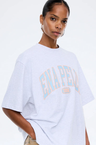 ENA PELLY - BLUE COLLEGIATE TEE - WHITE MARLE - PERTH BOUTIQUE - AUSTRALIAN BOUTIQUE - WA BOUTIQUE - INTERNATIONAL SHIPPING - USA SHIPPING - PERTH STORES - PERTH STORE - AUSTRALIA - WA - WESTER AUSTRALIA - WOMENS FASHION - FASHION - CLOTHING - WA STOCKIST - PERTH STOCKIST - AUSTRALIAN STOCKIST - STOCKIST
