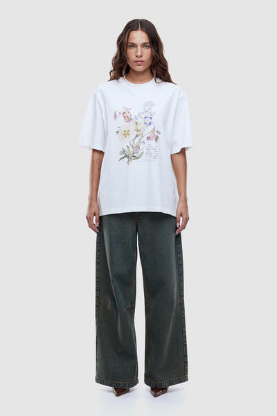 ENA PELLY - BOUQUET TEE - VINTAGE WHITE - PERTH BOUTIQUE - AUSTRALIAN BOUTIQUE - WA BOUTIQUE - INTERNATIONAL SHIPPING - USA SHIPPING - PERTH STORES - PERTH STORE - AUSTRALIA - WA - WESTER AUSTRALIA - WOMENS FASHION - FASHION - CLOTHING - WA STOCKIST - PERTH STOCKIST - AUSTRALIAN STOCKIST - STOCKIST