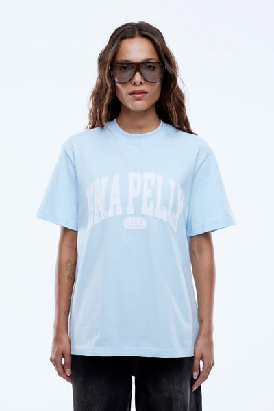 ENA PELLY - COLLEGIATE TEE - LIGHT BLUE - PERTH BOUTIQUE - AUSTRALIAN BOUTIQUE - WA BOUTIQUE - INTERNATIONAL SHIPPING - USA SHIPPING - PERTH STORES - PERTH STORE - AUSTRALIA - WA - WESTER AUSTRALIA - WOMENS FASHION - FASHION - CLOTHING - WA STOCKIST - PERTH STOCKIST - AUSTRALIAN STOCKIST - STOCKIST