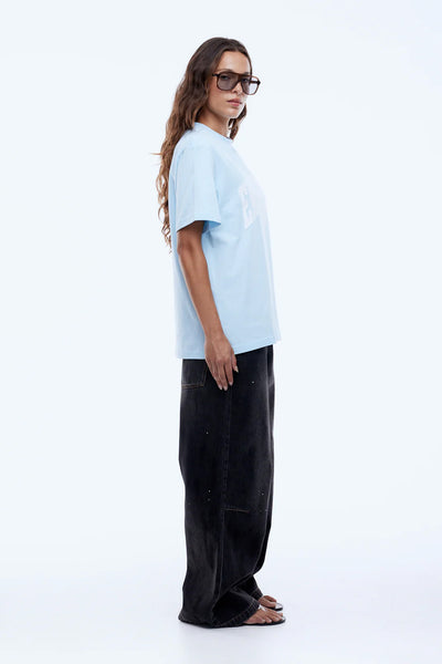 ENA PELLY - COLLEGIATE TEE - LIGHT BLUE - PERTH BOUTIQUE - AUSTRALIAN BOUTIQUE - WA BOUTIQUE - INTERNATIONAL SHIPPING - USA SHIPPING - PERTH STORES - PERTH STORE - AUSTRALIA - WA - WESTER AUSTRALIA - WOMENS FASHION - FASHION - CLOTHING - WA STOCKIST - PERTH STOCKIST - AUSTRALIAN STOCKIST - STOCKIST