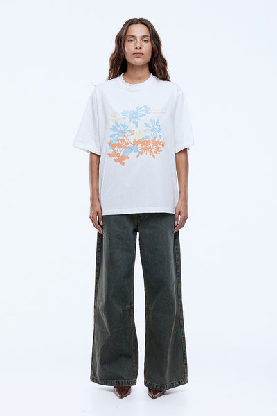 ENA PELLY - ENA VINTAGE FLORAL TEE - VINTAGE WHITE