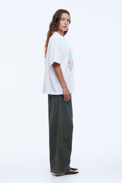 ENA PELLY - ENA VINTAGE FLORAL TEE - VINTAGE WHITE
