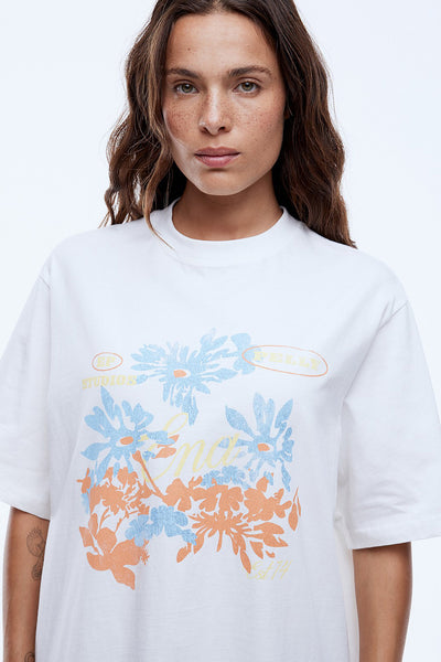 ENA PELLY - ENA VINTAGE FLORAL TEE - VINTAGE WHITE