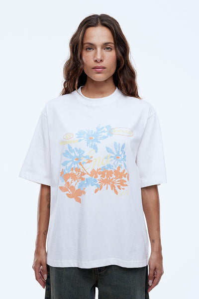 ENA PELLY - ENA VINTAGE FLORAL TEE - VINTAGE WHITE
