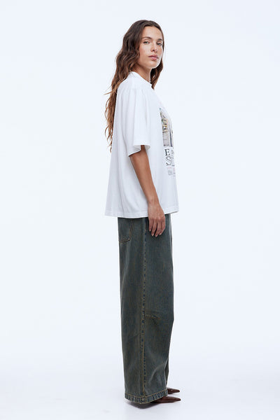 ENA PELLY - EP JOURNAL TEE - VINTAGE WHITE - PERTH BOUTIQUE - AUSTRALIAN BOUTIQUE - WA BOUTIQUE - INTERNATIONAL SHIPPING - USA SHIPPING - PERTH STORES - PERTH STORE - AUSTRALIA - WA - WESTER AUSTRALIA - WOMENS FASHION - FASHION - CLOTHING - WA STOCKIST - PERTH STOCKIST - AUSTRALIAN STOCKIST - STOCKIST
