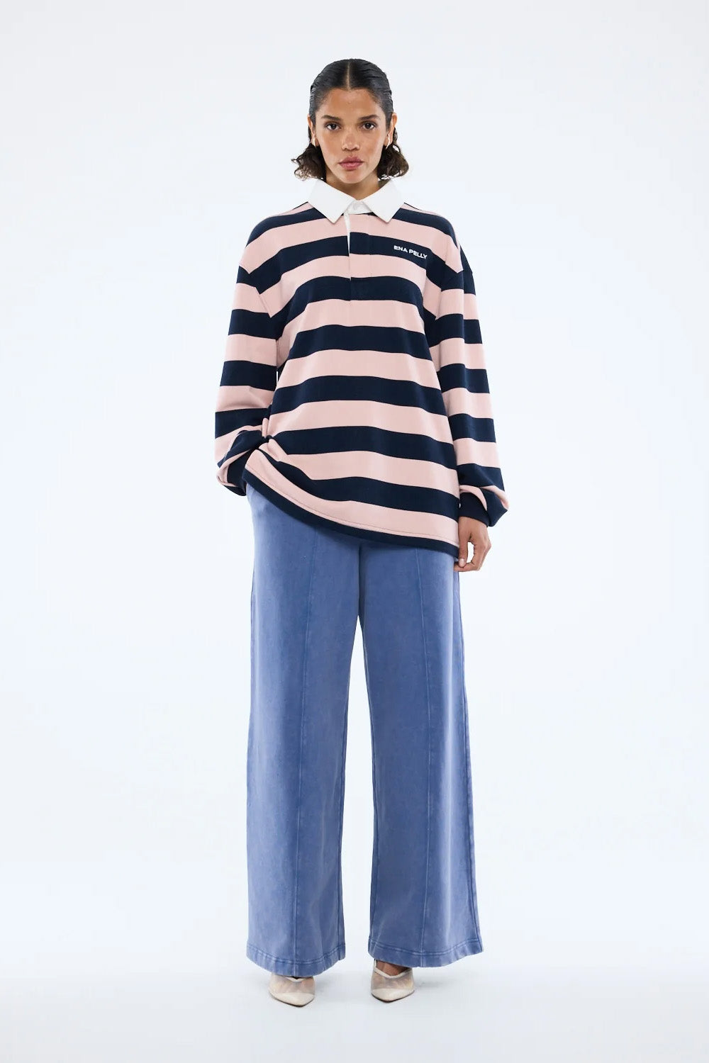 ENA PELLY - HALLIE RUGBY TOP - NAVY PINK - PERTH BOUTIQUE - AUSTRALIAN BOUTIQUE - WA BOUTIQUE - INTERNATIONAL SHIPPING - USA SHIPPING - PERTH STORES - PERTH STORE - AUSTRALIA - WA - WESTER AUSTRALIA - WOMENS FASHION - FASHION - CLOTHING - WA STOCKIST - PERTH STOCKIST - AUSTRALIAN STOCKIST - STOCKIST